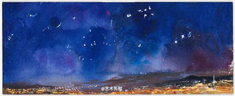 《巴塞羅那山巔落日No.1》