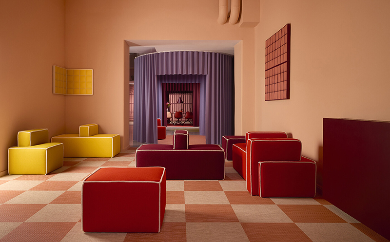 彩色模塊化沙發(fā)座椅 彩色模塊化沙發(fā)座椅