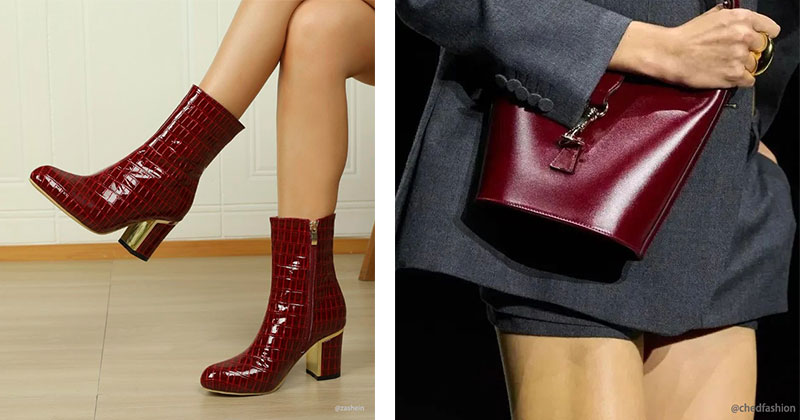 櫻桃漆紅色皮革 櫻桃漆紅色皮革